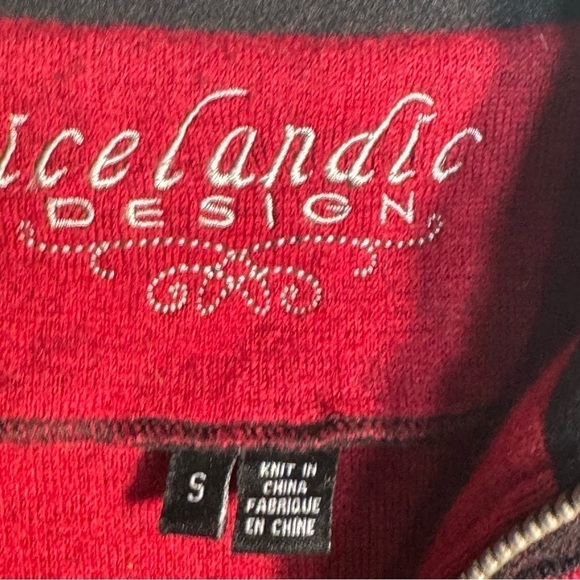 Icelandic Designs 100% Wool Zip Collared Sweater Jacket - Picture 3 of 5